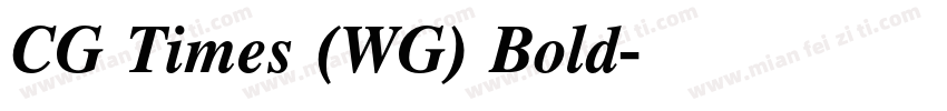 CG Times (WG) Bold字体转换